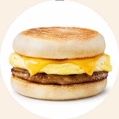 Sausage, egg and cheese muffin